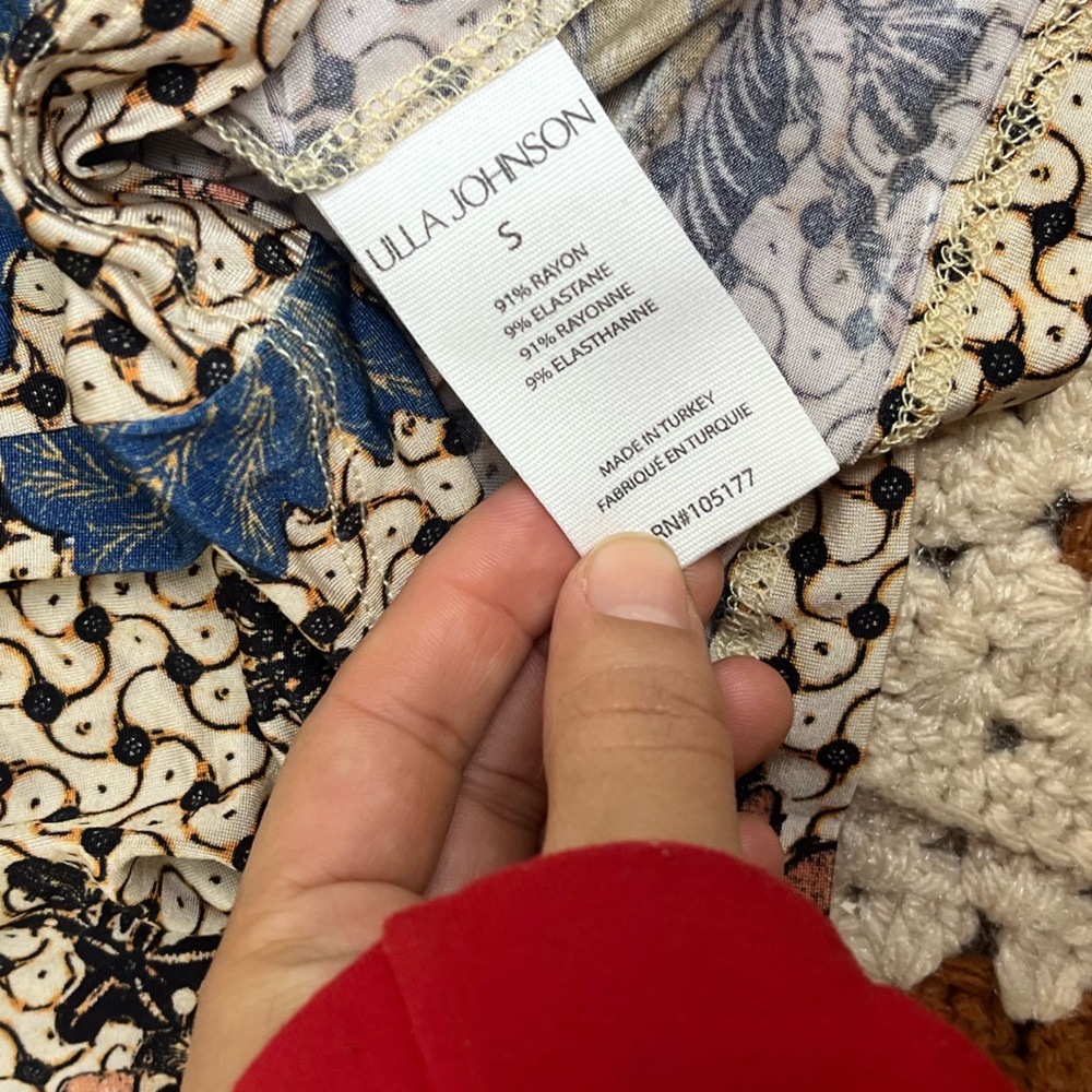 ULLA JOHNSON New York Aurelia Turtleneck in Jasmine Floral Small - Picture 5 of 7